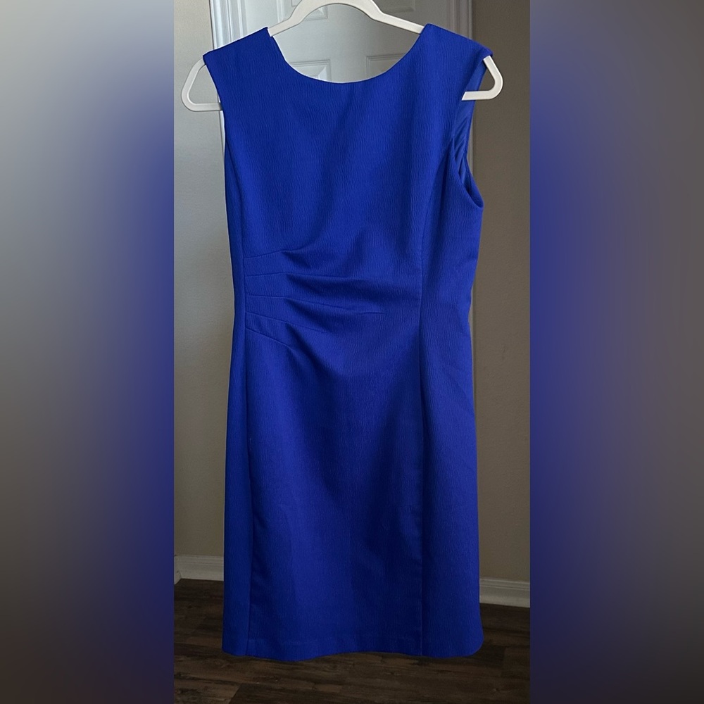 Ellen Tracy Blue Sleeveless Dress